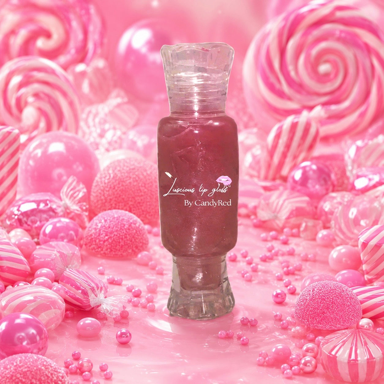 Pink Bubble Pink Luscious Candy Tube Lip Gloss