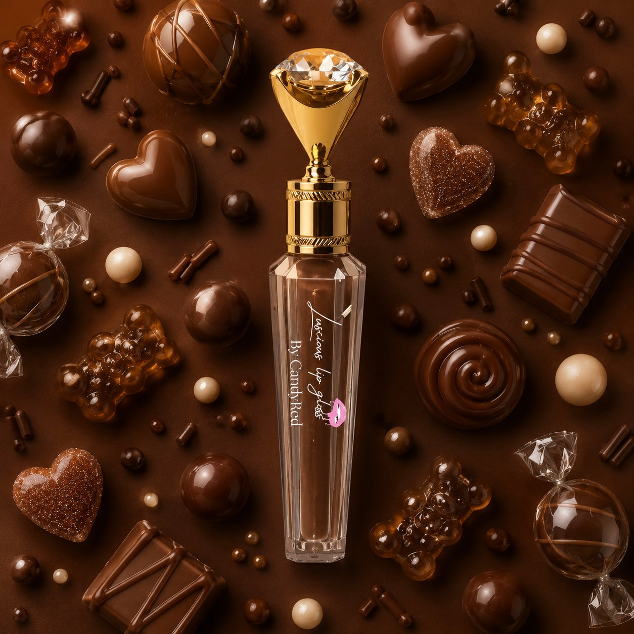Mocha Nude Brown Faux Wand Luscious Lip Gloss