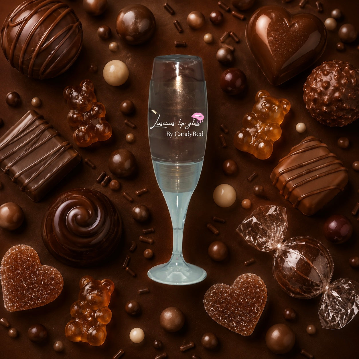 Mocha Nude Brown Wine Glass Luscious Lip Gloss