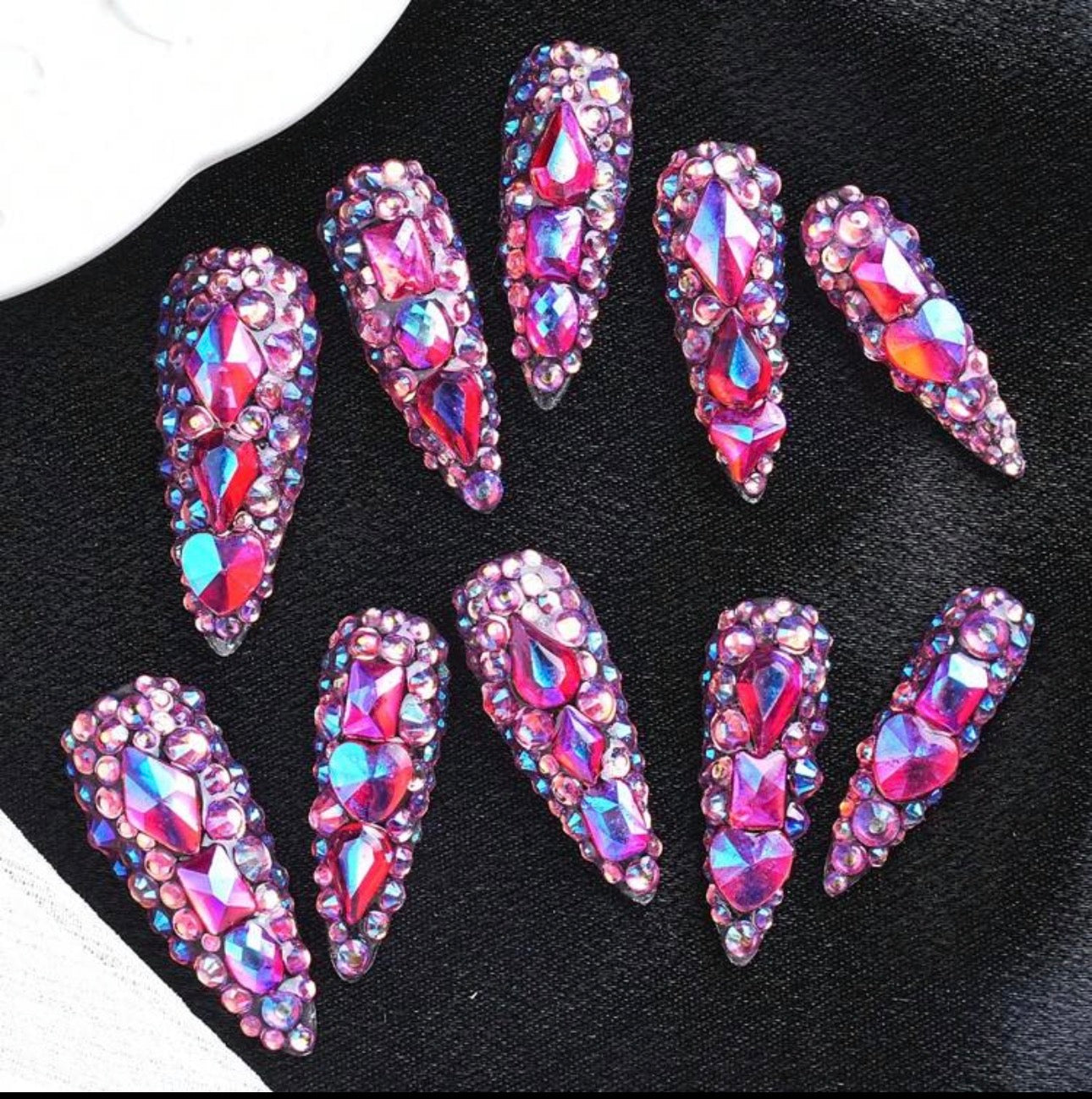 Purple Rhinestone Stiletto