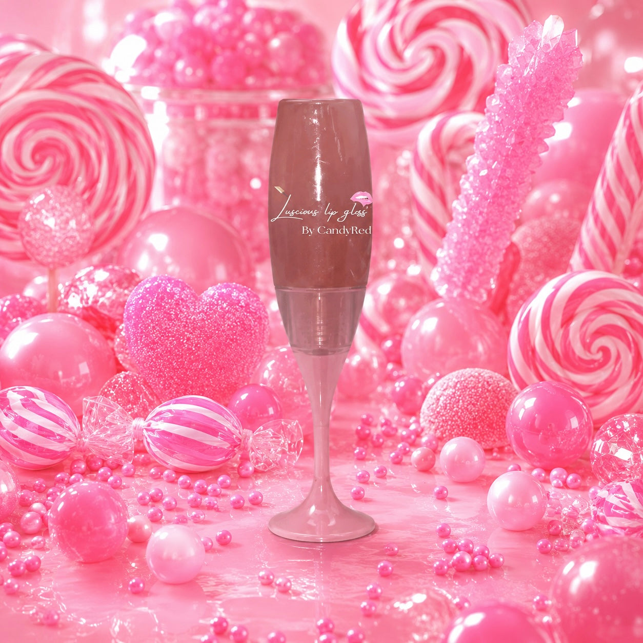 Pink Bubble Gum luscious Wine Lip Gloss