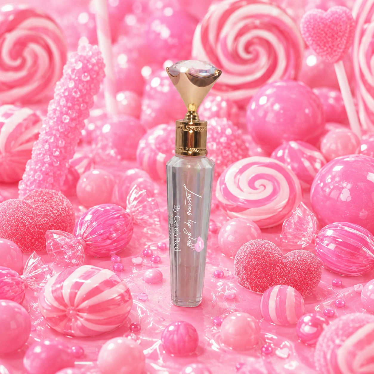 Pink Bubble Gum luscious Faux  Wand Lip Gloss