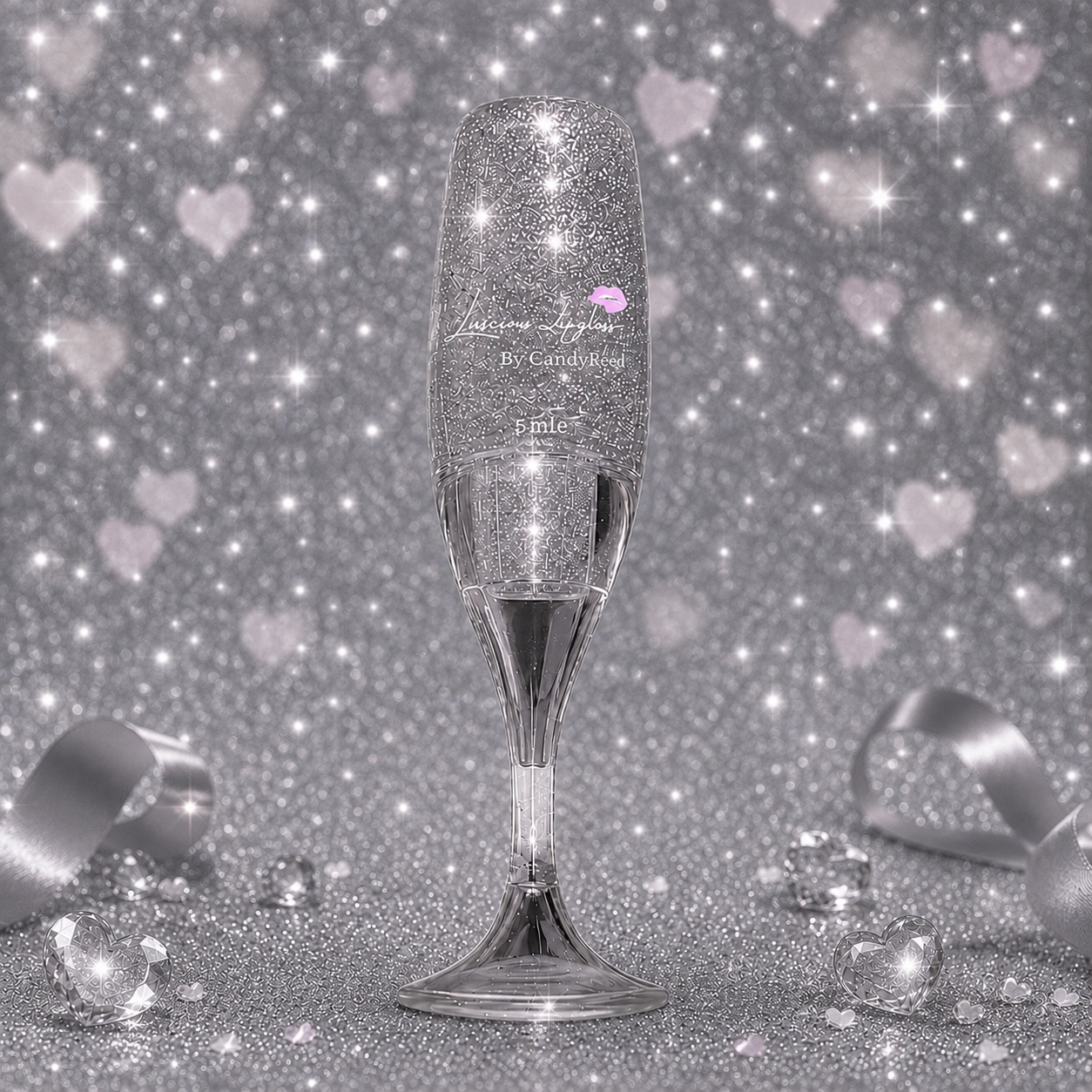 Queen Ice Me Out Glitter Wine Glass Luscious Lip Gloss